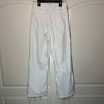 Forever 21 Premium White Wide Leg Jeans Raw Hem Distressed Pockets Women's 26 Photo 2