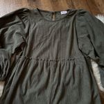 Pink Lily  Corduroy Ribbed Olive Green Romper Photo 3