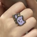 Boutique Korean Cute Graphic Cat Silver Open Ring Photo 0