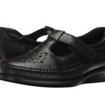 SAS Willow Leather Loafer Women Sz 9N Black Cutout Tripad Comfy Retro Made USA Photo 0