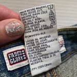 Faded Glory Y2K vintage  button front frayed hem jean denim skirt, size 12 Photo 3