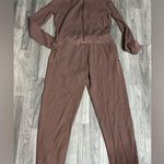 SKIMS  Waffle Knit Hoodie Jogger Set Burgundy M Photo 0