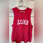 Spiritual Gangster Women’s red muscle tank top - “Love” - Medium Photo 2