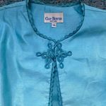 Vintage Gay Boyer New York zig zag stitch trimmed tunic jacket top, size 6 Photo 3