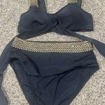 SheIn  black and gold contrast 2 piece size large Photo 1