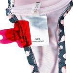 Shade & Shore Grey Pink Leopard Underwire Bikini Top Tie Front Size 34B Photo 3