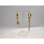 316L Stainless‎ Steel Freshwater Pearl StarDrop Earrings Gold Photo 5