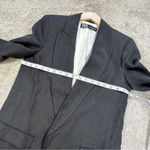 ZARA Women’s Linen Blazer Open Front Striped Rolled Sleeve Academia in Black S Photo 16