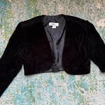 Vintage 90s Patra black velvet cropped evening bolero shrug, size 12 Photo 1