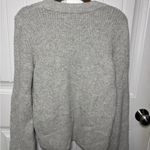 Madewell Light Gray Knit Bell Sleeve Sweater Photo 5