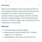 PAVOI dainty teardrop pendant necklace & ring rhodium plated minimalist both new Silver Photo 3