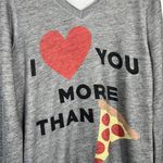 Wildfox Love You More Than Pizza Sherpa Fleece Lined Graphic Sweatshirt Small S Photo 1