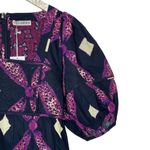 Ulla Johnson Dress Nora Midi Puff Sleeve Pockets Cotton Shibori Whimsy NWT $445 Photo 6
