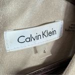 Calvin Klein Faux Suede Sleeveless Knee-Length Sheath Dress Cream Size 4 Photo 10