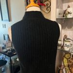 Magaschoni  ribbed 100% cashmere top black womens size L Photo 3