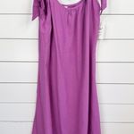 Nordstrom Womens Size S Purple Pink Tie Shoulder Midi Dress Linen Blend Photo 1