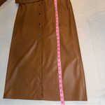 ZARA Tan Faux Leather Dress Photo 12