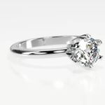Boutique 2Ct Solitaire Moissanite Diamond Engagement Ring | Platinum Plated Silver Photo 7