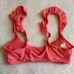 Aerie NWT Ruffle Scoop Coral Bikini Top Photo 3