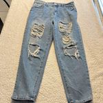 Elite Jeans Blue Straight Leg Jeans with Distressed Knees Photo 3