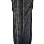 CDC Sheer Mesh Metallic Geometric Semi Evaded Gothic Asian Inspired Midi Dress 6 Photo 0