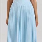 House Of CB  S D-DD 'Marcella' Ocean Blue Pleated Maxi Dress NWOT size S Photo 0