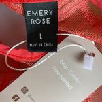 Emery Rose Mesh Embroidered Cropped Top Orange Size L Photo 5