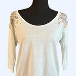 White Vintage 2000s Eyelash Couture with gold rhinestone details Size XS Photo 0