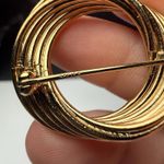 Vintage Napier Entwined Round Circles Gold Tone Brooch Pin Signed Photo 7
