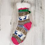 NWT Mari Clare Sherpa Lined Knit Winter Reindeer Design No Photo 5