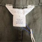 Caslon Nordstrom Olive Green Linen Shorts Pull-on Drawstring Womens Sz Large NEW Photo 4