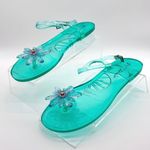 Betsey Johnson  Sarai Teal Jelly Flower Sandals Size 11 – New Without Box Photo 4