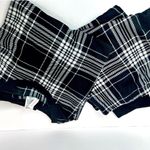 Women’s Plaid Black and White JoySpun super soft pj sets pants top is crop Size L Photo 1