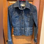 Calvin Klein Peplum Denim Jacket Fitted Size Small Jean Jacket 90’s Y2K vintage Blue Photo 0