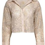 Jason Wu NWOT  Cream Floral Embroidered Lace Top Sz. L Photo 0