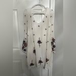 Free People  Cream Floral Long Sleeve Dress Photo 3