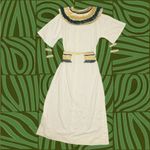 Vintage Egyptian costume outfit Halloween with black wig authentic hand made sm Green Photo 1