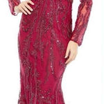 Mac Duggal $998  20349 Embellished Puff Sleeve V Neck Gown Photo 1