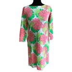 Crown & Ivy  Womens Dress Size XS Pink Green White Sea‎ Turtles Flowers Beach NEW Photo 2