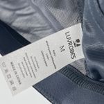 LUVROBES Gray Blue Sports Bra Athletic Support Medium Adjustable Straps Photo 3