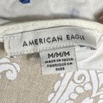 American Eagle  White Polka Dot Tie Front Crop Top Women's Medium Y2K Festival Photo 4