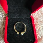 10k Plated with Gorgeous Gemstones Adjustable Ring Size 7 Photo 3