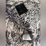 ATM Anthony Thomas Melillo Snake Print‎ Down Quilted Puffer Jacket Size Medium Gray Photo 5
