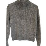 Old Navy Womens XS Sweater Mock Neck 1/4 Zip Dark Gray Photo 0