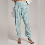 Anthropologie By Pleated Harem Trousers size large embroidered blue bohemian Photo 12