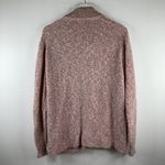 Shetland Size L Cardigan Sweater Wool Blend Button Up Scotland Made Women's Pink Size L Photo 5