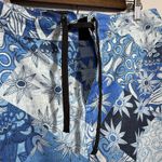 RipSkirt Blue Floral Paisley Patchwork Pull On Skirt Women L Hawaii Swim Pockets Size L Photo 4