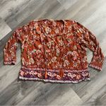 One World Farmers Market By  Floral Blouse Boho 3X Plus Photo 1