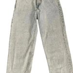 ZARA Mid -Rise Y2K Light Blue Cotton Blend Slim Straight Women’s Jeans SZ 2 Photo 4