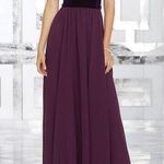 Morilee by Madeline Gardner Bridesmaids 21540 Strapless Velvet dress in Plum Purple Size 12 Photo 0
